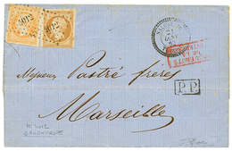 582 1862 10c(n°13) + 40c(n°16) Obl. PC 4012 + SALONIQUE TURQUIE Sur Lettre Pour La FRANCE. TB. - Autres & Non Classés