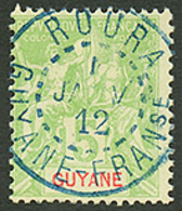 627 GUYANE 5c Oblitération Centrale ROURA GUYANE FRANse. RARE. Superbe Qualité. - Andere & Zonder Classificatie