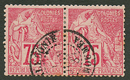 641 COLONIES GENERALES Paire 75c Alphée Dubois Obl. NLLE CALEDONIE NOUMEA. TB. - Sonstige & Ohne Zuordnung