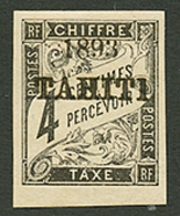 681 TAHITI : TAXE 4c(n°17) Neuf *. Cote 680€. Signé BRUN. Superbe. - Andere & Zonder Classificatie