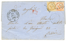 700 MARTINIQUE : 1862 AIGLE 10c + 40c Obl. Losange Muet + Grand Cachet ST PIERRE Sur Lettre Pour La FRANCE. TB. - Sonstige & Ohne Zuordnung