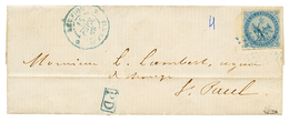 708 REUNION : 1868 20c AIGLE TB Margé + REUNION ST DENIS Sur Lettre Avec Texte Pour ST PAUL (cachet Bleu Au Verso). Sign - Andere & Zonder Classificatie