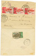 738 1916 CORPS EXP. FRANCO-ANGLAIS 10c(x3) + Verso 5c Obl. DUALA KAMERUN Sur Env. RECOMMANDEE Pour La FRANCE. Signé J.F  - Sonstige & Ohne Zuordnung