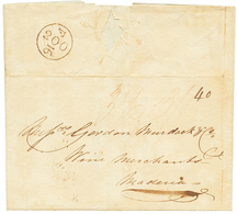 763 1816 Taxe 40 Portuguaise Sur Lettre Avec Texte Daté "GUADELOUPE 1 Fevrier 1816" Pour MADEIRA. TTB. - Altri & Non Classificati