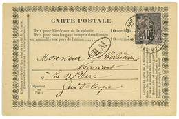 772 1886 COLONIES GENERALES 10c Obl. POINTE A PITRE + B.M Sur CARTE PRECURSEUR Pour BASSE-TERRE. TB. - Sonstige & Ohne Zuordnung