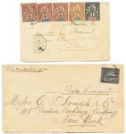 780 2 Lettres : Tarif IMPRIME 5 S/ 1c Pour NEW YORK Et 1903 1c+2c+ 4c(x3) De TROIS RIVIERES Pr PARIS. TB. - Autres & Non Classés