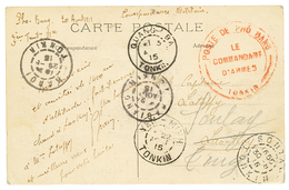 810 "YEN-MINH" : 1915 YEN-MINH TONKIN + QUANG-BA + Gd Cachet Rouge PHO-BANG Sur Carte Pour LAOKAY. TB. - Other & Unclassified