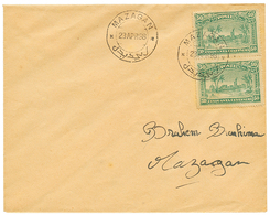 842 MAROC POSTES LOCALES : 1898 Paire 50c(n°56) Obl. MAZAGAN Sur Enveloppe. TTB. - Autres & Non Classés