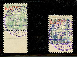 846 MAROC - POSTES LOCALES : N°104C + 104D Obl. SAFFI. RARE. Superbe Qualité. - Andere & Zonder Classificatie