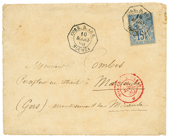 862 1890 COLONIES GENERALES 15c Obl. CORR. D' ARM. NOUMEA Sur Enveloppe Pour La FRANCE. Superbe Qualité. - Andere & Zonder Classificatie