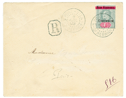 871 1909 1 SHILLING (n°11) Obl. PORT-VILA NLLES HEBRIDES Sur Env(nom Gratté) RECOMMANDEE Pour PARIS. TB. - Autres & Non Classés