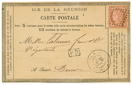 876 1877 COLONIES GENERALES 10c CERES Sur CARTE PRECURSEUR De ST PIERRE Pour ST DENIS. TB. - Altri & Non Classificati