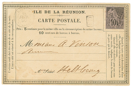 879 1890 COLONIES GENERALES 10c Obl. Losange De Points + REUNION ST ANDRE Sur CARTE PRECURSEUR. Pd. TB. - Autres & Non Classés