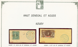 904 2 Fragments Dont FRANCE 15c F.M Obl. KOURY HT SENEGAL ET NIGER. TTB. - Andere & Zonder Classificatie