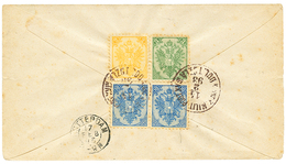 925 BOSNIA : 1893 P.Stat 5k(small Tear) + Verso 2k + 3k+ 10k(x2) Canc. K.U.K MILIT. POST XVIII TUZLA Sent REGISTERED To  - Autres & Non Classés