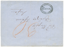 934 1860 AGENZIA DEL LLOYD AUSTRIACO CANEA On Entire Letter From HANIA To SYROS. Rare. Superb. - Oostenrijkse Levant
