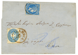 935 1867 10s Canc. CANDIA + GREECE 20l(fault) On Cover To SIRA. Vf. - Levante-Marken