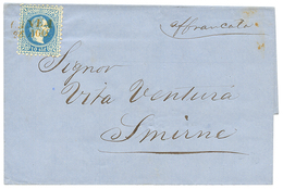 937 "CANEA" : 10 Soldi Canc. CANEA/26.AGO In Red-brown Color On Cover To SMIRNE. Vf. - Oostenrijkse Levant
