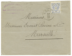 941 "CANEA" : 1886 10 Soldi Canc. CANEA On Envelope To FRANCE. Vvf. - Levant Autrichien