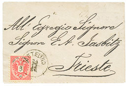 960 "METELINO" : 1886 5 Soldi Canc. METELINO On Envelope (PRINTED MATTER Rate) To TRIESTE. Superb. - Oriente Austriaco