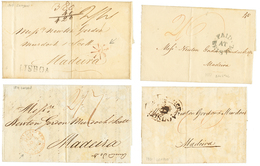 1012 1800/37 Superb Lot 6 Entire Letters From ENGLAND (PETERSFIELD, BRISTOL, SHIP LETTER LONDON) To MADEIRA. 2 Covers Wi - Andere & Zonder Classificatie