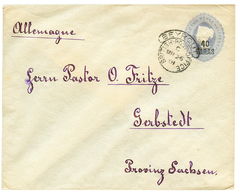 1027 BRITISH P.O BEYROUTH : 1901 P./Stationery 40p On 2 1/2d Canc. BEYROUT To GERMANY. Superb. - Altri & Non Classificati