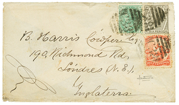 1032 "CALLAO PERU " : 1874 GB 6d + 1 SHILLING + PERU 10c Canc. C38 + CALLAO (verso) On Envelope To ENGLAND. Vf Mixed Fra - Other & Unclassified