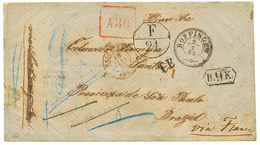1035 1865 BOPFINGEN + B.9.K + Exchange Marking F./21 + "430" Tax Marking On Envelope(some Stains) To SAO PAULO ( BRAZIL  - Sonstige & Ohne Zuordnung