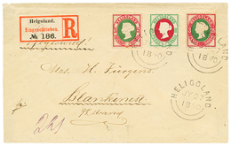 1038 HELIHGOLAND : 1890 5pf+ 10pf+ 25pf Canc. HELIGOLAND On REGISTERED Cover To GERMANY. Signed SCHULTZ. Vvf. - Sonstige & Ohne Zuordnung