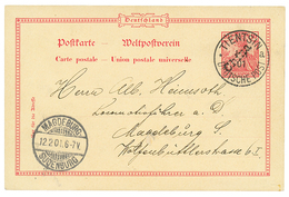 1053 1901 P./Stat. GERMANI 10pf Overprint CHINA (Michel P9) Canc. TIENTSIN To GERMANY. RARE. JÄSCHKE-LANTELME Certificat - China (kantoren)