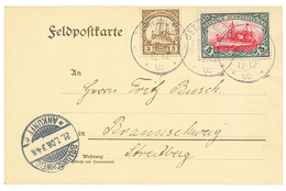 1078 DSWA :1905 5 MARK + 3pf Canc. BETHANIEN On "FELDPOSTKARTE" To BRAUNSCHWEIG. Rare. Vvf. - German South West Africa