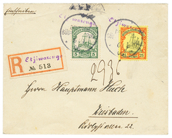 1083 1906 5pf + 25pf Canc. OTJIWARONGO On REGISTERED Envelope To GERMANY. Scarce. Vvf. - Duits-Zuidwest-Afrika
