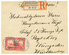 1085 1906 1 MARK Canc. FELDPOSTSTATION N°1 On REGISTERED Envelope To GERMANY. Vvf. - German South West Africa