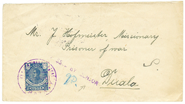 1087 1916 SPANISH GUINEA 25c + PASSED CENSOR On Envelope To GERMAN PRISONER OF WAR At DUALA. Scarce. Vf. - Cameroun