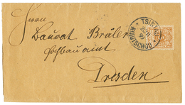 1099 KIAUTSCHOU - VORLAUFER : 1899 3pf(v45c) Canc. TSINGTAU On Envelope (PRINTED MATTER Rate) To GERMANY. JÄSCHKE-LANTEL - Kiaochow