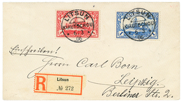 1105 "LITSUN" : 1906 1/2 DOLLAR + 1 DOLLAR Canc. LITSUN KIAUTSCHOU On REGISTERED Cover To GERMANY. Superb. - Kiaochow