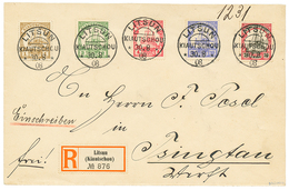 1106 "LITSUN" : 1908 1c+ 2c+ 4c+ 10c+ 20c Canc. LITSUN KIAUTSCHOU On REGISTERED Envelope To TSINGTAU. Vvf. - Kiauchau