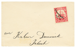 1108 MARITIME POST : 1908 10pf Pen Cancel "SCHONER ...." On Envelope To JALUIT. Scarce. Superb. - Marshall-Inseln