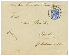 1121 SAMOA - VORLAUFER : 1897 20pf Canc. APIA On Cover(tear At Top) Via SAN FRANCISCO To GERMANY. Signed MANSFELD. Vf. - Samoa