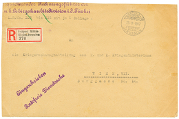 1135 PALESTINE : 1917 FELDPOST MIL.MISS. JERUSALEM On REGISTERED Envelope To AUSTRIA. GREAT RARITY. MUENTZ Certificate ( - Turkse Rijk (kantoren)