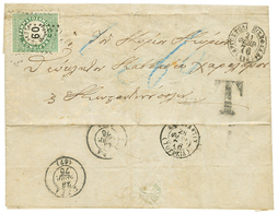 1141 "CONSTANTINOPLE - GREEK P.O" : 1876 GREECE POSTAGE DUES 60L Canc. 95 (CONSTANTINOPLE) On Entire Letter From GREECE  - Andere & Zonder Classificatie