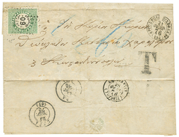 1141 "CONSTANTINOPLE - GREEK P.O" : 1876 GREECE POSTAGE DUES 60L Canc. 95 (CONSTANTINOPLE) On Entire Letter From GREECE  - Autres & Non Classés