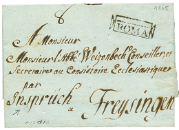 1155 1802 Boxed ROMA On Entire Letter "via INSPRUCH" To FREYSINGEN. Scarce. Superb. - Unclassified