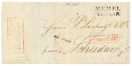 1214 1837 MEMEL + Boxed FRANCOTOUT In Red On Entire Letter From LIBAU To HOLLAND. Vf. - Andere & Zonder Classificatie