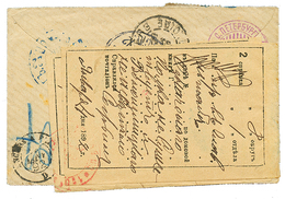 1222 1892 Tax Label On Reverse Of REGISTERED Cover From FRANCE To ST PETERSBURG (RUSSIA). Vf. - Autres & Non Classés