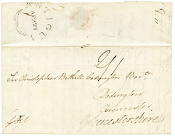 1233 1822 Superb ANTIGUA Fleuron Cachet On Reverse Of Entire Letter To ENGLAND. Vvf. - Other & Unclassified