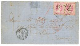 1235 "BAHAMAS To FRANCE" : 1863 4d Pink(x2) Canc. A05 + Large Cds BAHAMAS (verso) On Entire Letter With Full Text Dateli - Andere & Zonder Classificatie