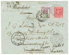 1237 "BEA Via GB To LUXOR HOTEL (EGYPT) ": 1902 1a Canc. NAIROBI On Envelope To ENGLAND Redirected With GB 1 1/2d Canc.  - Altri & Non Classificati