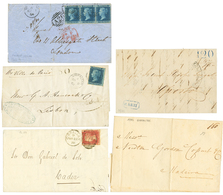 1268 1842/78 Superb Lot Of 5 Covers (GB 2d Strip Of 3, 2d + 80 Tax Marking ....). Vf. - Andere & Zonder Classificatie