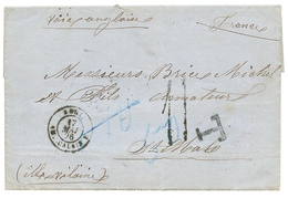 1309 1876 "11" Tax Marking + "T" On Entire Letter From LAGOS To ST MALO (FRANCE). RARE. Superb. - Other & Unclassified